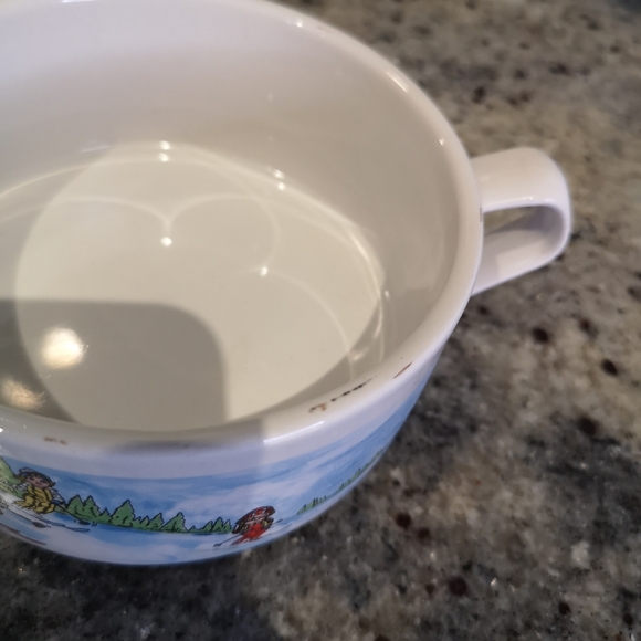 Vintage Campbell's Soup Kids 4.5" Bowls/ Mugs, Picnic, BBQ And Skiing - Picture 9 of 12